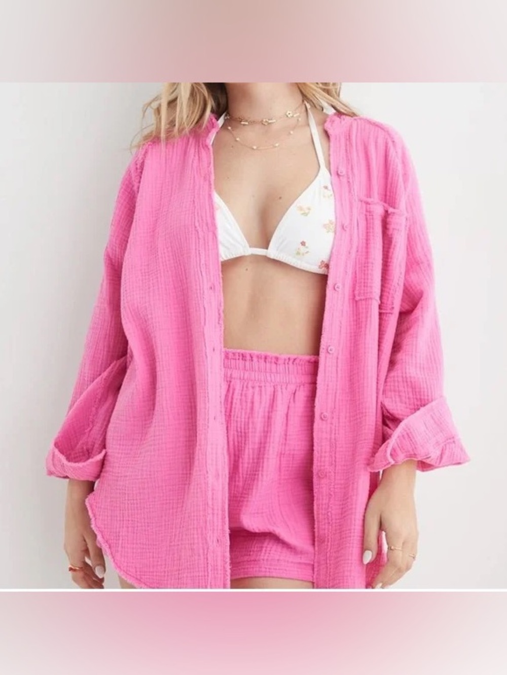 Aerie Pool to Party Gauzy Cover Up